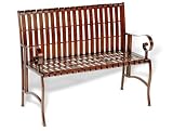 Jack Post Copper Ridge Folding Long Bench in Antique Copper Finish