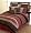 Brick Red Jacaranda Striped Micro Suede Luxury Bed in a Bag Comforter 6 piece Bedding Set - King Size