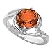 14K White Gold Mexican Fire Opal Ring