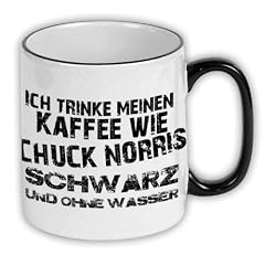 Tasse Ich trinke meinen Kaffee wie Chuck Norris - schwarz und ohne Wasser Kaffee-Pott (T020)