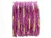Beachcombers! Ethnic Glass Indian Bangles Belly Dance Bracelets Set Purple