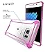 Galaxy Note 7 Case, POETIC Affinity Series Premium Thin/No Bulk/Clear/Dual material Protective Bumper Case for Samsung Galaxy Note 7 (2016) Pink/Clear