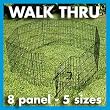 24H" x 24" 8 Panel GoGo Black Epoxy Exercise Pen w/ Walk Thru Door