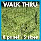 24H x 24 8 Panel GoGo Black Epoxy Exercise Pen w  Walk Thru Door by GoGo