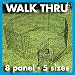 24H" x 24" 8 Panel GoGo Black Epoxy Exercise Pen w/ Walk Thru Door