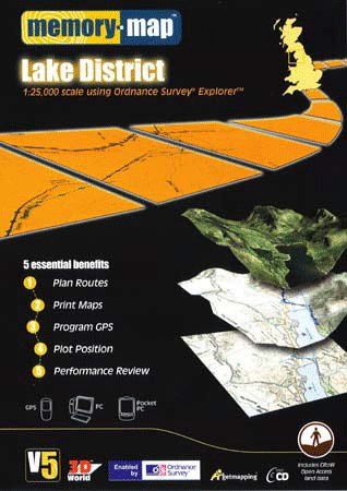 Memory-Map V5 Lake District OS 1:25,000