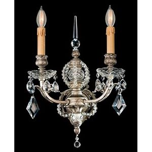 Savoy House Distressed Silver Two-Light Wall Sconce
