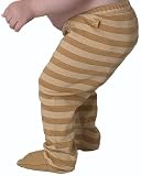 Organic Cotton Leggings (nb-3m,Widestripe Wheat, Chestnut)