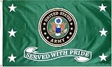 Outdoor Living : Army 'Served With Pride' MILITARY Flag - 3 foot by 5 foot Polyester (NEW)