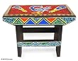 Beaded throne ottoman, 'Wisdom of Ghana' Beaded throne ottoman, 'Wisdom of Ghana'