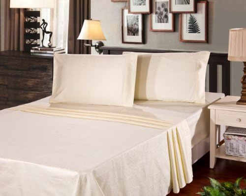 Daloyi Hotel Prime: 4-piece Sheet Set for Queen - Buttonwood Leaf- JF3M015