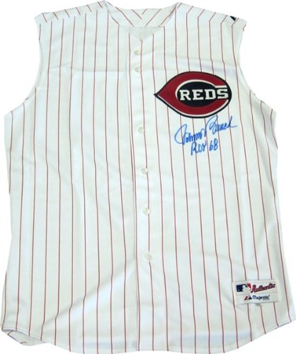 Johnny Bench ''RoY 68'' Autographed/Hand Signed Cincinnati Red Jersey