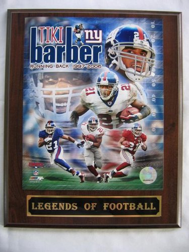 Tiki Barber Legends of Football Plaque