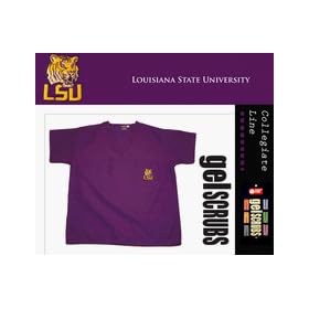 Louisiana State (LSU) Tigers Scrub Style Top from GelScrubs (with Tiger Logo)