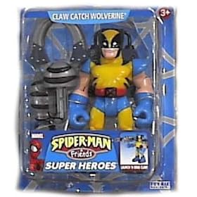 Spider-man & Friends Claw Catch Wolverine Action Figure By Toy Biz
