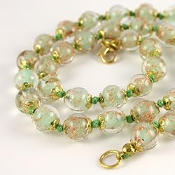Handmade Murano Glass Bead Necklaces - Angela Green