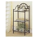 Coaster Garden Plant / Phone Stand Corner Table, Black Wrought Iron