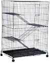 BRAND NEW 4 LEVEL FOLDING FERRET CAT DOG CAGE CRATE ON WHEELS 36X23X52