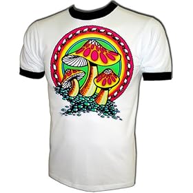 Vintage Narcotic Mushrooms shrooms Pot Drug Weed Sorority Fraternity Licensed Jersey Iron-On T-Shirt