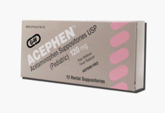 Acephen Acetaminophen suppositories 120 mg - 12'S
