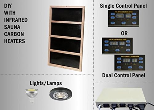 DIY Kit in Low EMF Carbon Fiber Infrared Sauna Heaters - 6600 Watts
