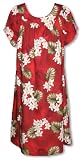 Plumeria Monstera Hawaiian Aloha Mu'u Mu'u Dress