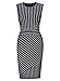 Miusol Women's Formal Scoop Neck Stripe Slim Work Bodycon Pencil Dress