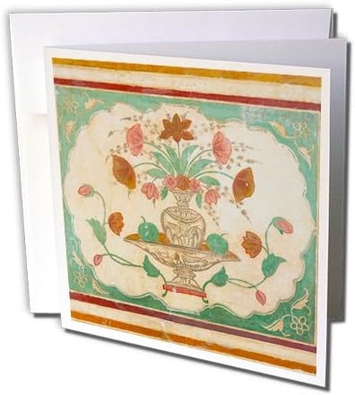 Danita Delimont - Inger Hogstrom - Artwork - Frescoes, Ganesh Pol, Amber Fort, Jaipur, Rajasthan, India. - 12 Greeting Cards with envelopes (gc_188190_2)