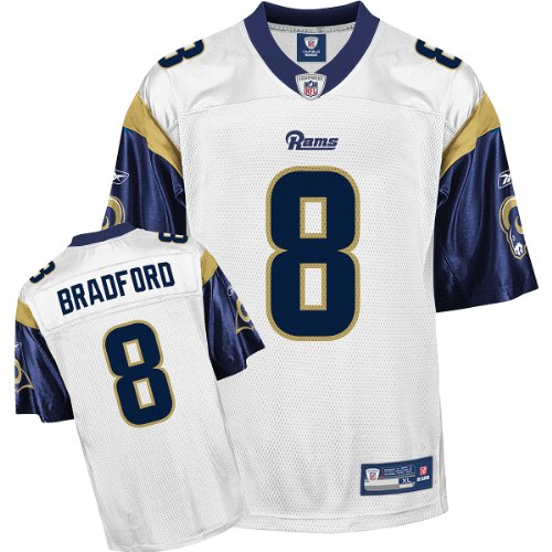 Reebok St. Louis Rams Sam Bradford Replica White Jersey XX Large