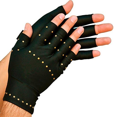 Total Copper Infused Embedded Dual Hand Supports, Black, 3 Count