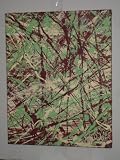 ACTION PAINTING (JACKSON POLLOCK STYLE) MODERN ABSTRACT ART ENTITLED: SPRING OF 1812