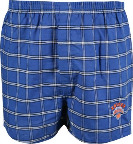 Buy New York Knicks Kickin' Back Plaid Boxer Shorts