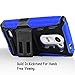 LG Escape 2 Case, LG Spirit LTE Case, Combo Rugged Shell Cover Holster with Built-in Kickstand and Holster Locking Belt Clip Blue + Circle(TM) Stylus Touch Screen Pen