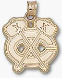 Chicago Blackhawks C Logo 5/8 Pendant - 14KT Gold Jewelry