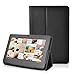 Wisedeal Universal Textured Slim Fit Folio Stand Leather Case Cover for 7 Inch Android Tablet(Q88) (Black)