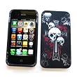 Apple iPhone 4 & 4S Rubberized Snap-On Protector Hard Case Image Cover "Cross 'N Skulls" Design
