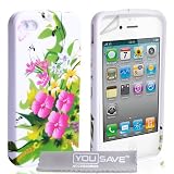 iPhone 4 / 4S Pink And Yellow Floral Silicone Caseby Yousave Accessories�