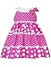 Rare Editions Baby/Infant Girls 12M-24M 2-Piece FUCHSIA-PINK WHITE TWIN POLKA DOT BOW NECKLINE Jump Summer Party Dress