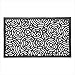 ARTISTIC CIRCLES WELCOME DOOR MAT BLACK RUBBER DOORMAT