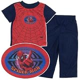 Spider-man Navy Short Sleeved Pajamas for Toddler Boys