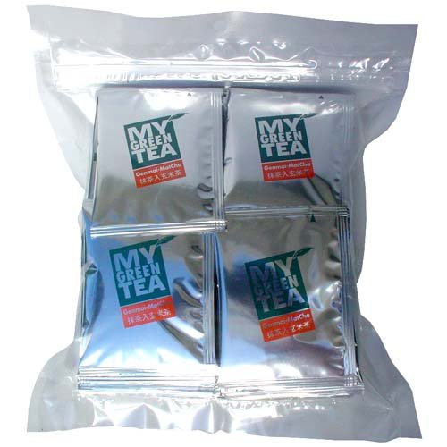 MyGreenTea - 50 Premium Genmai Matcha Pillow Teabags 50x2g by MyGreenTea