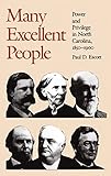 Many Excellent People: Power and Privilege in North Carolina, 1850-1900 (Fred W. Morrison Series in Southern Studies)