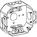 Orbit 4RB-MC-E Electric Box, 1 1/2" Deep MC Box w/1/2 & Loom Knockouts & Old Work Ears - 4" Octagonal