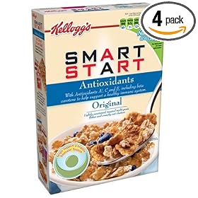 Kellogg's Smart Start Cereal, Antioxidants, 17.5-Ounce Boxes (Pack of 4)