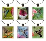 Glorious HUMMINGBIRDS ~ Wine Glass Charms/Markers ~ Stemware Charms/Markers ~ Set of Six (6)