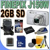 Photo : Fujifilm Finepix J150W 10.0MP 5x Optical Zoom Digital Camera (Silver) 15841875 PLUS 2GB SD Memory Card - Rechargeable Lithium Ion Battery - BigVALUEInc Saver Accessory Bundle + More!