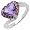 2.60 ct. t.w. Amethyst and Ruby Ring in Sterling Silver