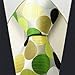 Intrepid Executive Wardrobe Accessory , Handmade 100% Silk Jacquard Woven White , Yellow , Green, and Black Colors Polka Dot 3.4