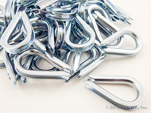 50 Galvanized Wire Cable Rope Thimble Marine Boat 1/8 Inch 3.1mm