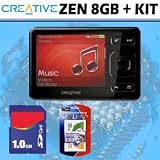 Creative Zen 8GB Portable Media Player (Black) + 2GB Accessory Kit with 2 Gigabyte Secure... by Creative Labs
